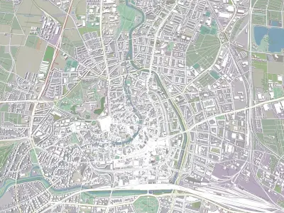Cityscape Erfurt Germany 3D model