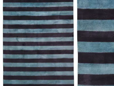 Mohair Stripe Amethyst 3D model