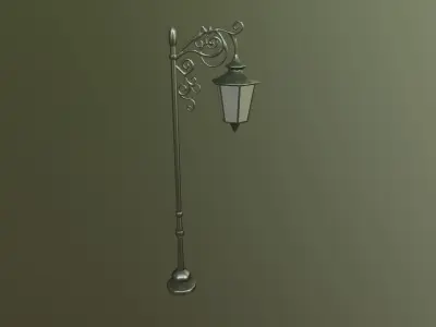 Street Lamp Low-poly 3D model