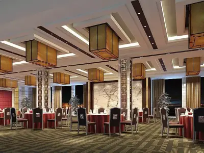 Business Restaurant - Coffee - Banquet  190 3D model