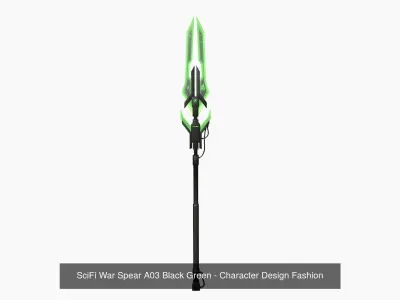 10 SciFi War Spears A Collection - Character Design Fashion 3D Model Pack