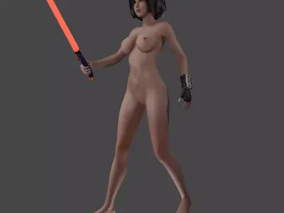 Cute Sith Girl 3D print model