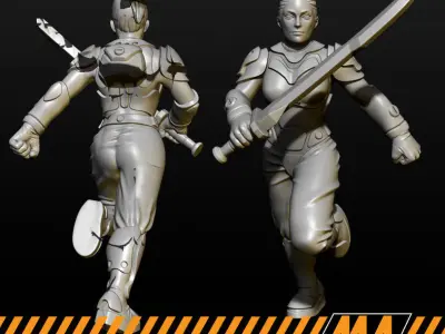 Cyber Girls 3D print model