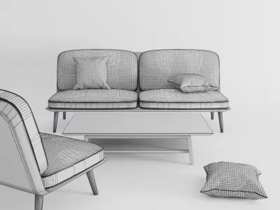 Fredericia Spine cyan 3D model