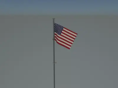 United states flag Free 3D model