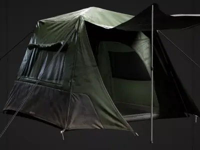 Camping Tent Low-poly 3D model
