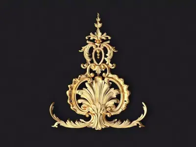 dekor golden ornate chandelier 3D model
