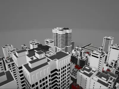 DreamCity blender dream city Low-poly 3D model