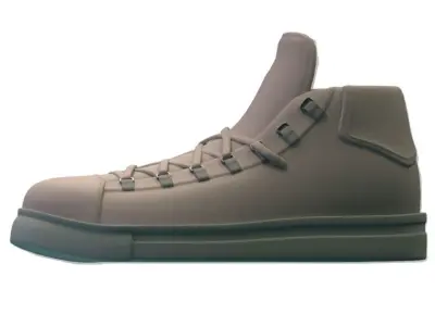 Cartoon High Poly Subdivision Beige Bots 3D Model Low-poly 3D model