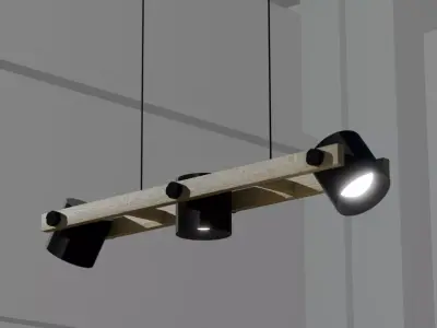 Lamp Set Low-poly 3D model