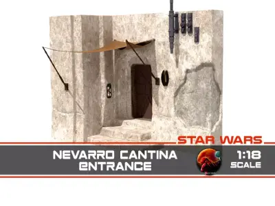 Nevarro Cantina Entrance 1-18 scale Kenner-Hasbro 3D print model