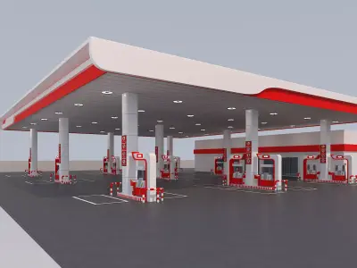 GAS Station 3D model V1