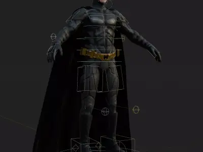 Dark Knight Batman 3D Model Rigged PBR Superhero FBX OBJ Blender Low-poly 3D model