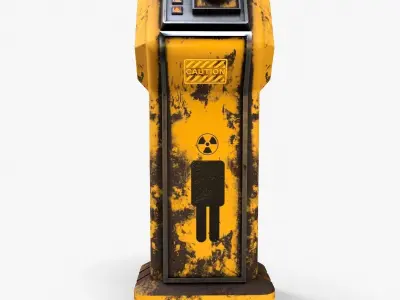 Sci-Fi Emergency Button Low-poly 3D model