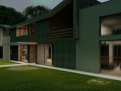 Casa Scene-villa-modern house 3D model 72