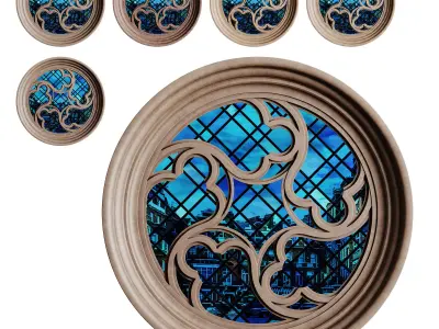 Gothic Window 04 3D model