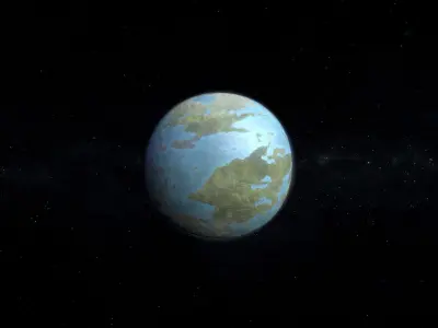 Alien Planet 07 Low-poly 3D model