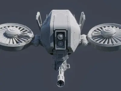 Sci-Fi Vehicle Series-Drone 01-PBR 3D model