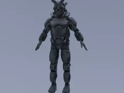 Scifi Soldier - Operator 003 Low-poly 3D model