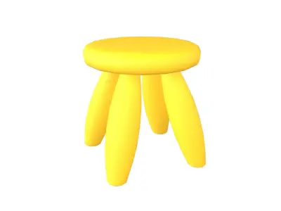 Children Chair V1 001 Low-poly 3D model