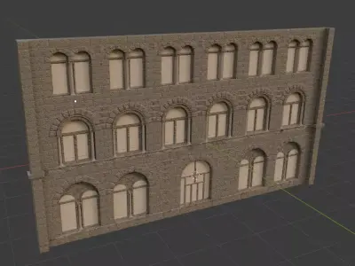 Renaissance building front Free 3D model