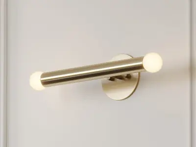 Miro 2 - Brass Vanity Wall Sconce 3D model