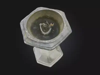Stone Fountain  Timeless Courtyard Elegance 3D model