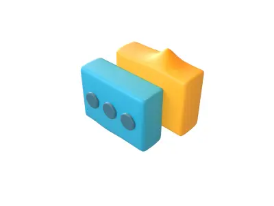 Chat Icon v2 001 Low-poly 3D model
