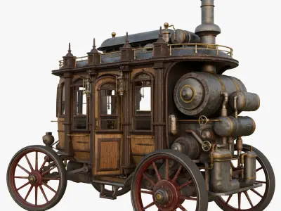  Steampunk Carriage Vehicle 