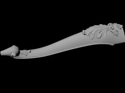leg High quality 3d models for processing on a cnc machine  3D model 4