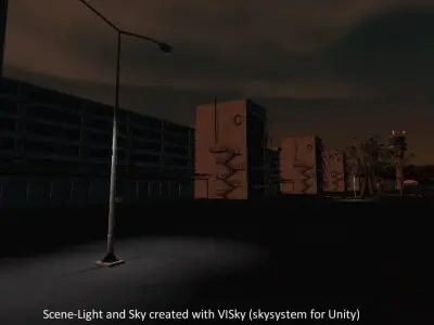 Airport buildings collection Low-poly 3D model