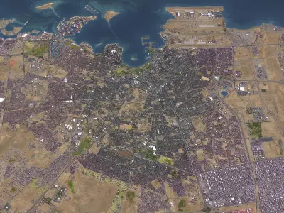 Doha - 3D City Topography Terrain 3D Model Pack
