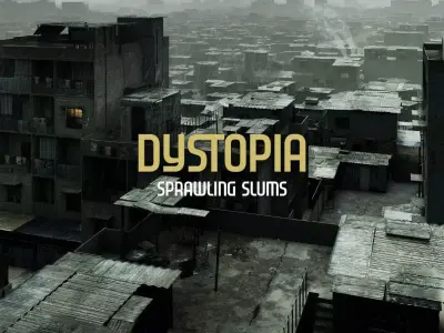 Sprawling Slums Low-poly 3D model