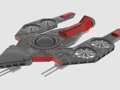 Antonov An - S Spaceship  Low-poly 3D model