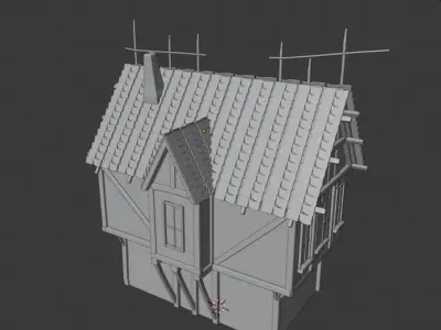 old town Free low-poly 3D model