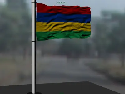 Mauritius flag 3D model