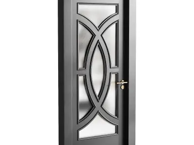 Modern entrance door 17 3D model
