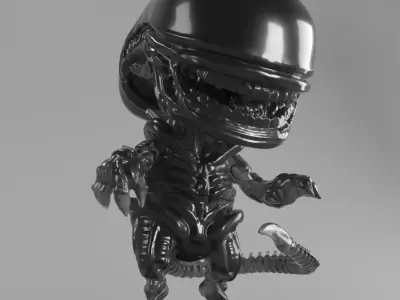 3Dprintstores ALIEN Xenomorph Chibi Ready To Print 3D model 3D print model