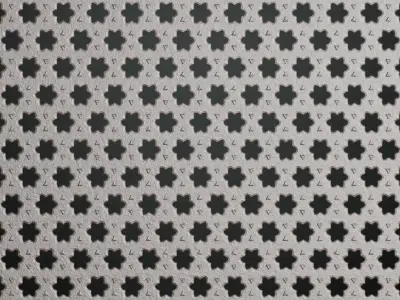 Pattern Metal Grill Transparent PBR Seamless Texture