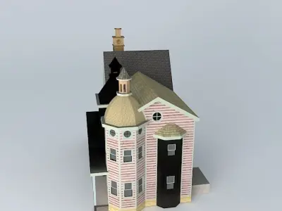 Fantasy Villa with interior detail Free 3D model