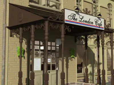 London Cafe - Blue Angel 3D model