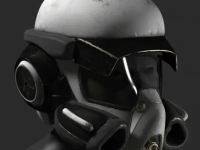 Helmet - scifi 3D model