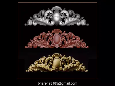 Baroque ornaments model 3D print model
