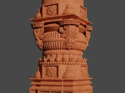 Indian Temple Pillar 2 Free 3D model