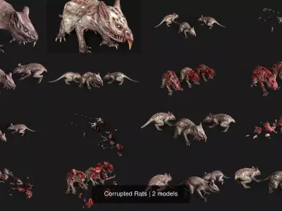 Corrupted Rats 3D Model Pack