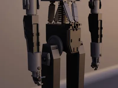 Sci-fi robot Low-poly 3D model buy