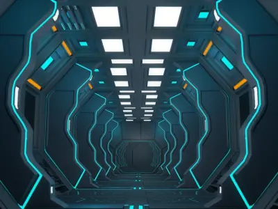 Sci Fi Interior 3D model 23