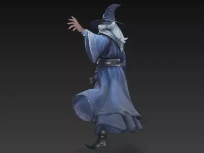 figura de fantasia mago magico  3D print model