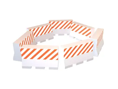 Road Barriers v4 003 Low-poly 3D model