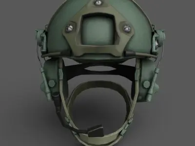 Helmet military Scifi ver 3 Low-poly 3D model